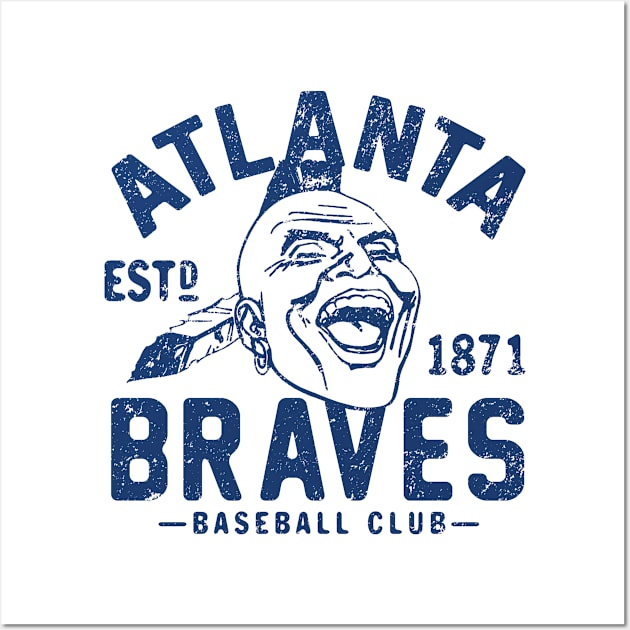 Old Style Atlanta Braves 3 by Buck Tee Wall Art by Buck Tee